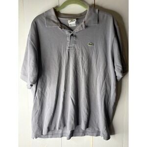 Lacoste Mens Size 6 XL Gray Cotton Pique Polo Shirt 5191L
